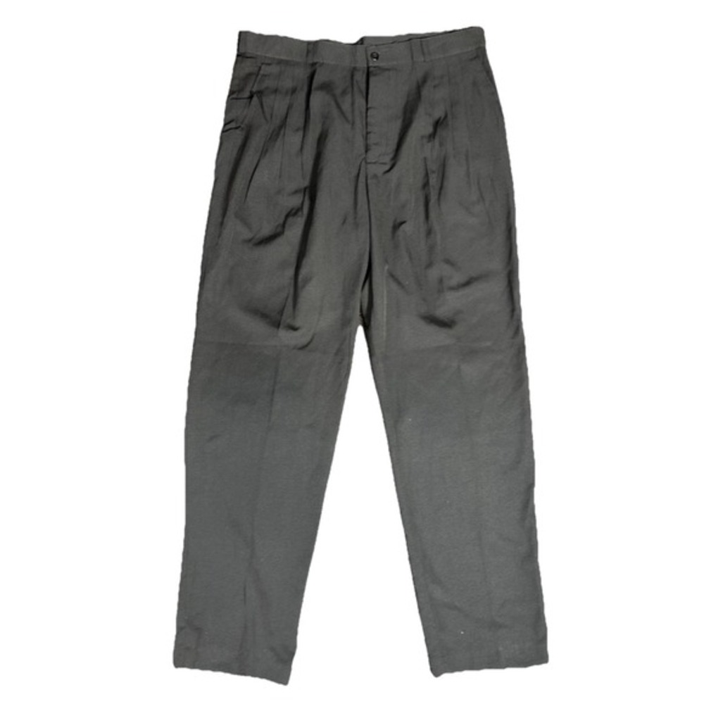 NWT Montique Men Size 36 Black Pleated Dress Pants High Rise Straight Leg Style‎